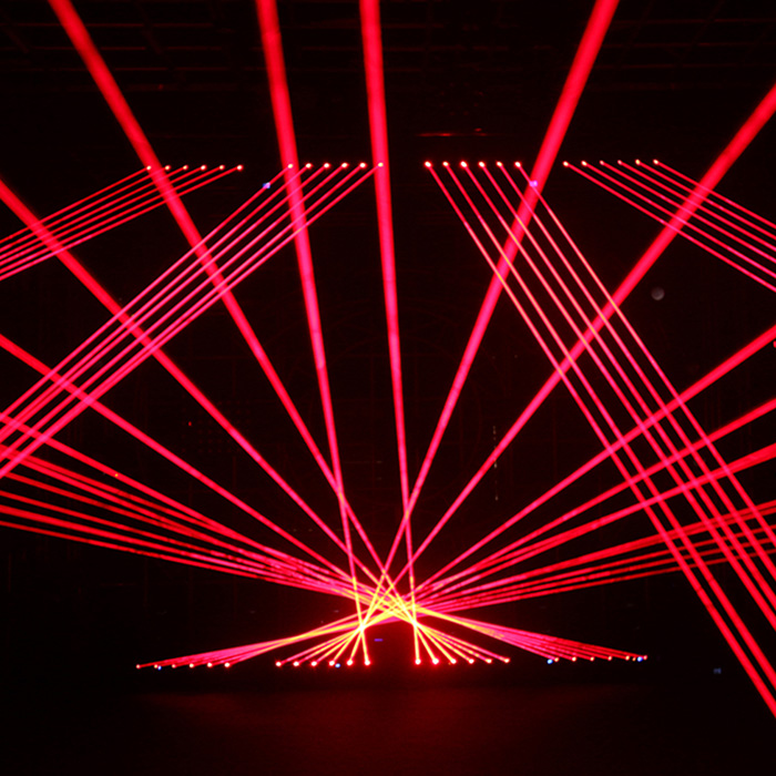 6頭紅光粗光斑搖頭激光燈