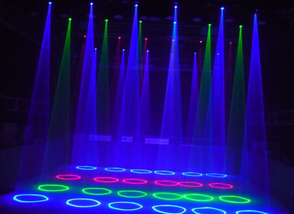 Tri-Color Laser Rain
