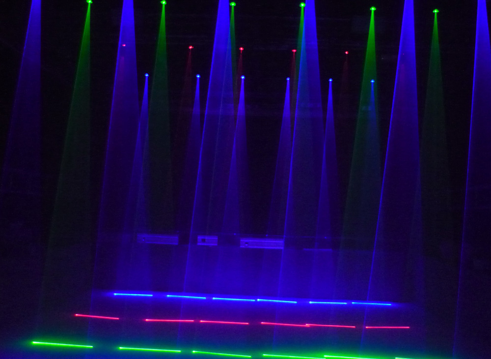 Tri-Color Laser Rain