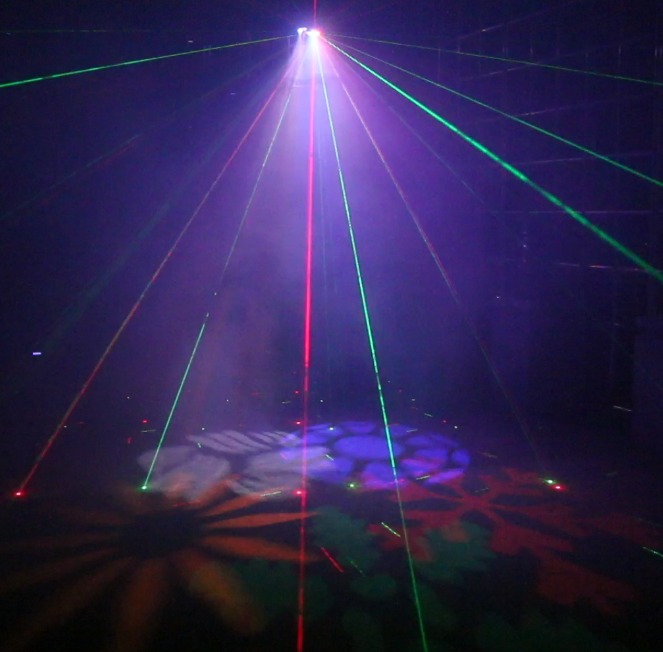 Gobo + Laser+ strobe Effect Light